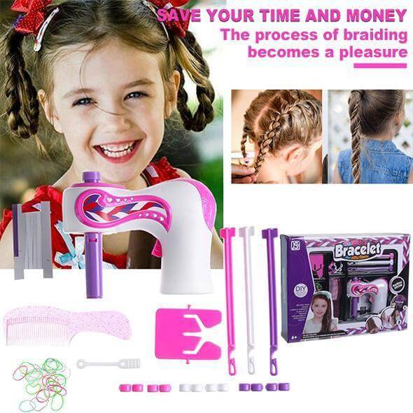 Automatic Hair Braider Machine - Electric Braid Machine for Kids for Girls  - Braid Maker, Hair Twister, Braiding Hair Tools - DIY Hair Styling Kit